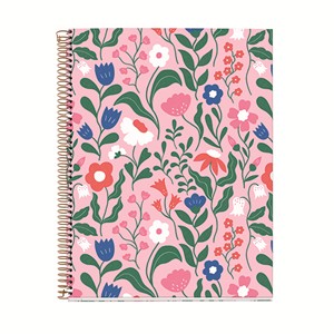 NOTEBOOK MIQUEL RIUS DESIGNER 4 SUBJECT -  tropicalpinkfloral